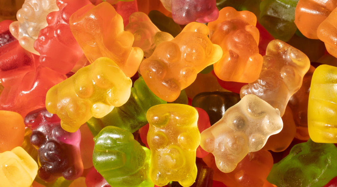 An image showcasing a vibrant collection of gummy bears, a widely favored confectionery, appealing to those with a sweet tooth