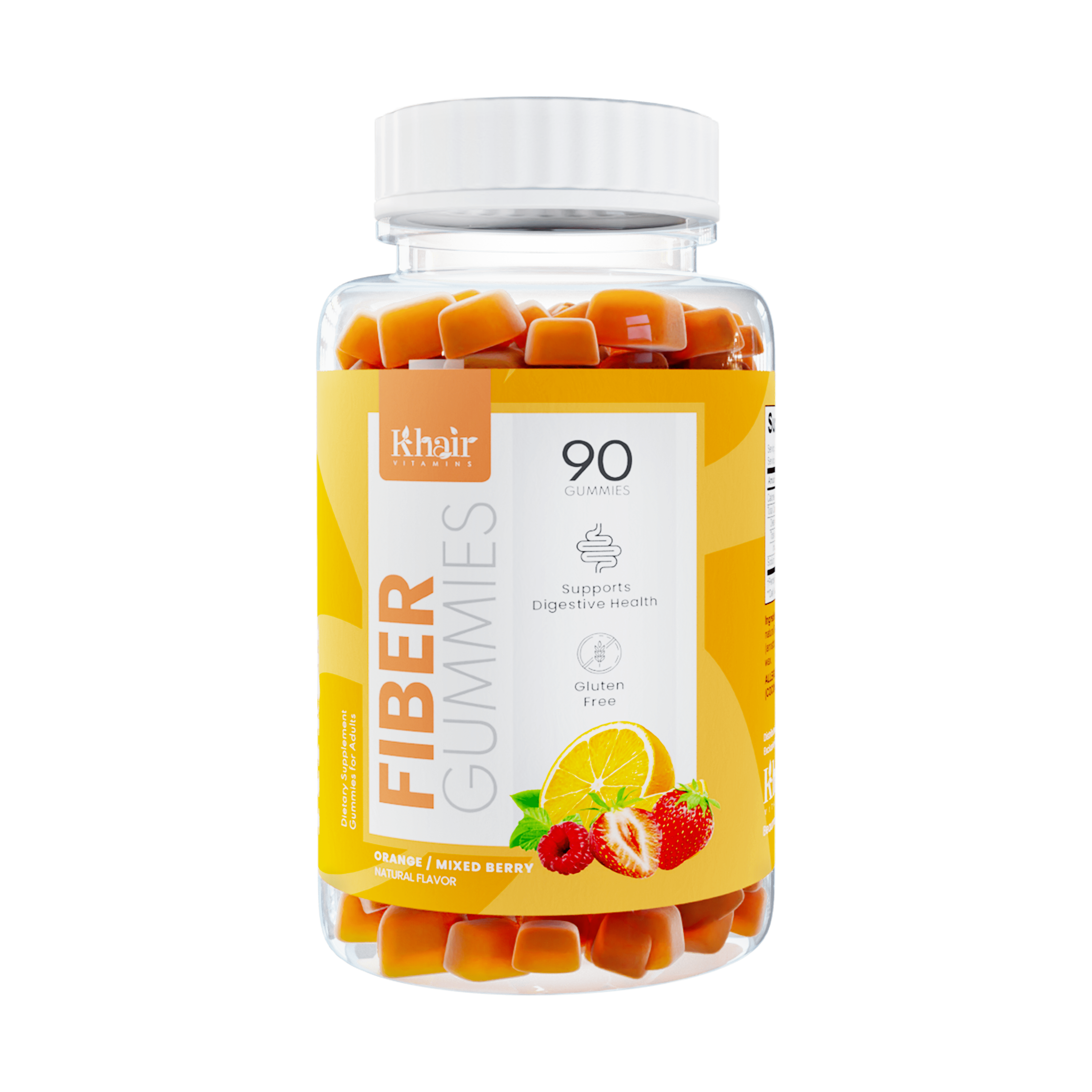 Fiber Gummies: Boost gut health with Vitamin C and Vitamin B for improved well-being.